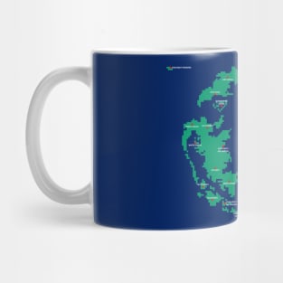 Pixelated Final Fantasy 9 World Map Mug